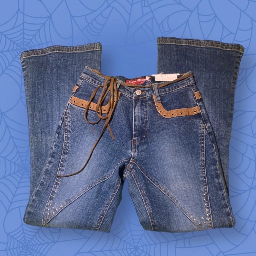 cute y2k deadstock ozoc midrise flared jeans